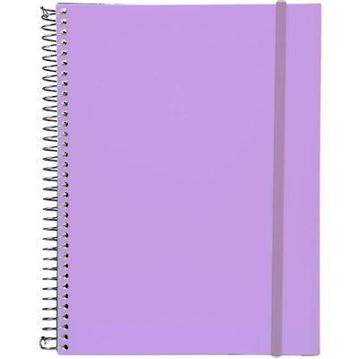 Caderno Universitário Confetti Espiral Capa Plástica Le Black Neon 1 Matéria Aba Elástico 96 Folhas