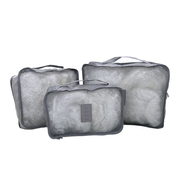 Kit Organizador Malas Le com 3 Peças Cinza