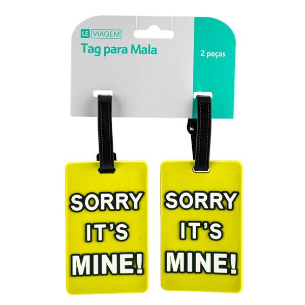 Tag para Identificação de Malas Le com 2 Peças Amarelo Tag para Identificação de Malas Le com 2 Peças Amarelo