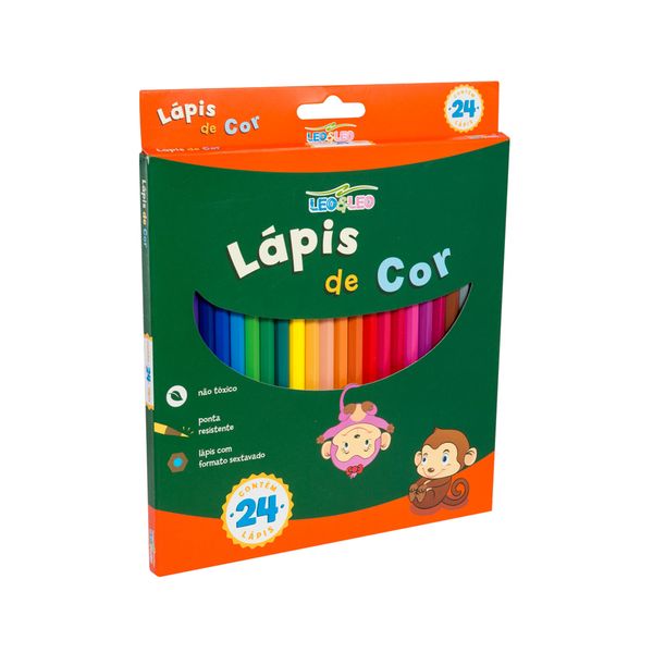 Lápis de Cor Leonora Sextavado Flex 24 Cores Lápis de Cor Leonora Sextavado Flex 24 Cores