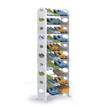 Sapateira Vertical Le para 30 Pares Branca Empilhável