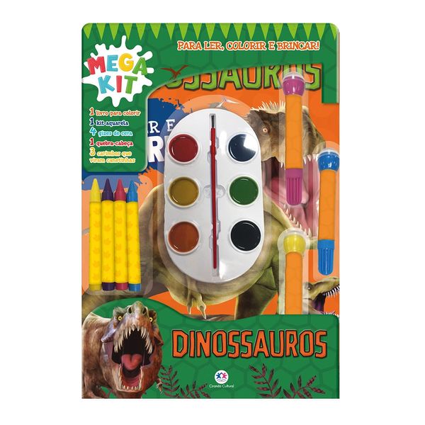Megakit Livro para Ler e Colorir Ciranda Cultural Dinossauro Megakit Livro para Ler e Colorir Ciranda Cultural Dinossauro