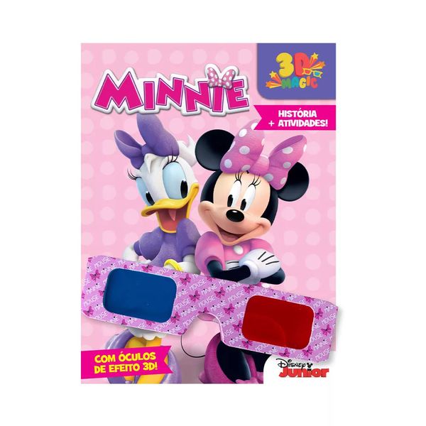 Livro Infantil DCL Histórias e Atividades Disney Minnie com Óculos 3D Magic Livro Infantil DCL Histórias e Atividades Disney Minnie com Óculos 3D Magic