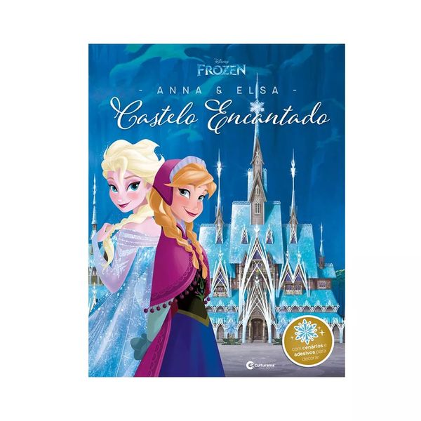 Livro Infantil Culturama Castelo Encantado Disney Frozen com Adesivos Livro Infantil Culturama Castelo Encantado Disney Frozen com Adesivos