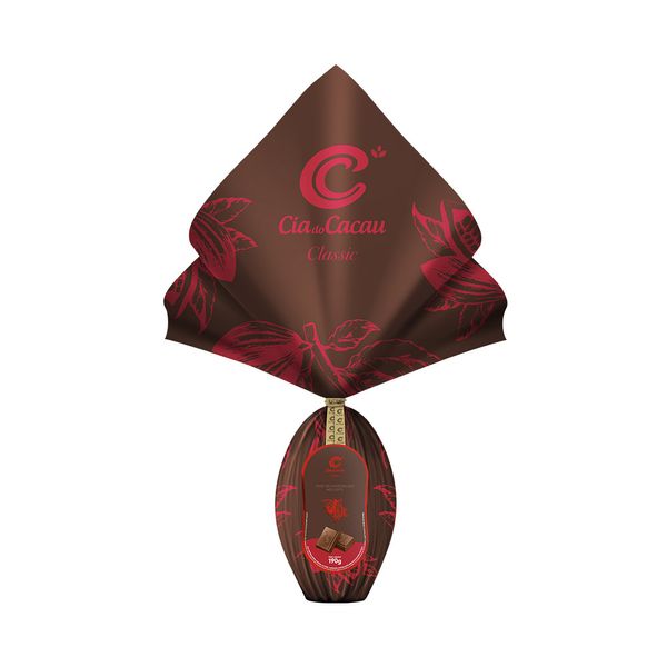 Ovo de Páscoa Cia do Cacau Leite 190g Ovo de Páscoa Cia do Cacau Leite 190g