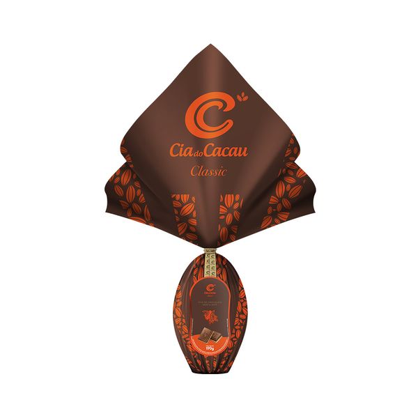 Ovo de Páscoa Cia do Cacau Meio a Meio 190g Ovo de Páscoa Cia do Cacau Meio a Meio 190g