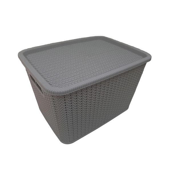 Caixa Organizadora São Bernardo Ratan 20 Litros Cinza Concreto Caixa Organizadora São Bernardo Ratan 20 Litros Cinza Concreto