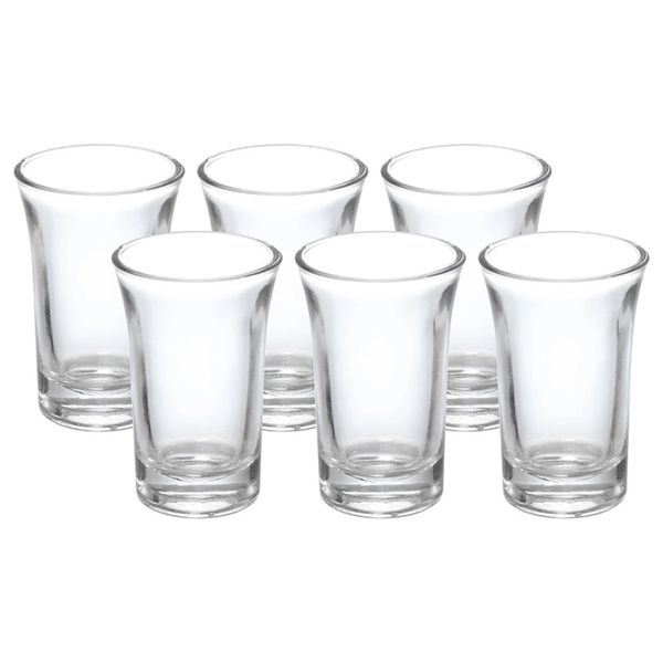 Jogo de Copos Dose Shot Hauskraft em Vidro 6 Peças 40ml