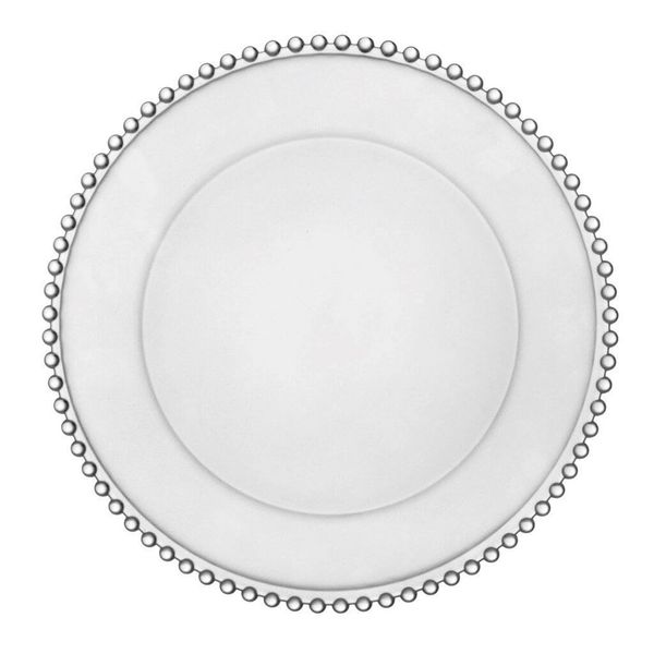 Sousplat em Poliestireno Copa e Cia Dallas Dots Branco 33cm Sousplat em Poliestireno Copa e Cia Dallas Dots Branco 33cm