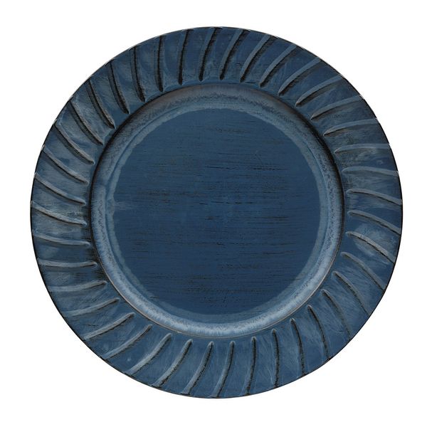 Sousplat em Plástico Copa e Cia Dórico Navy Azul 33cm Sousplat em Plástico Copa e Cia Dórico Navy Azul 33cm