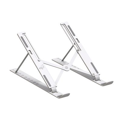 SUPORTE DE MESA PORTÁTIL PARA NOTEBOOK / LAPTOP - 10" a 17,3"- 10 NÍVEIS DE ALTURA - BRANCO - NTB852