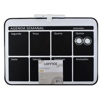 Quadro Magnético Negro c/  Ima e Marcador 35*25CM CV244893 Loffice