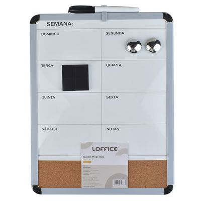 Quadro Magnetico Br c/ Ima e Marcador 37X27.5X1.6cm CV244892 Loffice