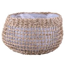 Cesto Decorativo Redondo Cazza Cabana 27x15x21cm