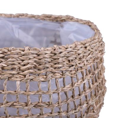 Cesto Decorativo Redondo Cazza Cabana 27x15x21cm