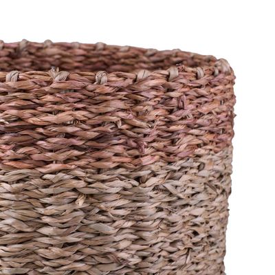 Cesto Decorativo Redondo Cazza Tiki 16,5 cm x 18cm Natural