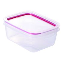 Pote para Mantimentos Hermético Plasútil Trava Mais Retangular Vermelho 910ml