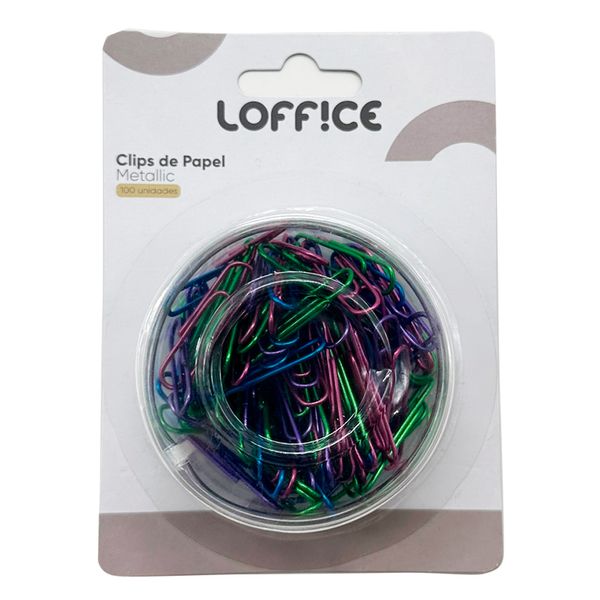 Clips Papel 100 unidades 33mm Metallic CV244902 Loffice Clips Papel 100 unidades 33mm Metallic CV244902 Loffice