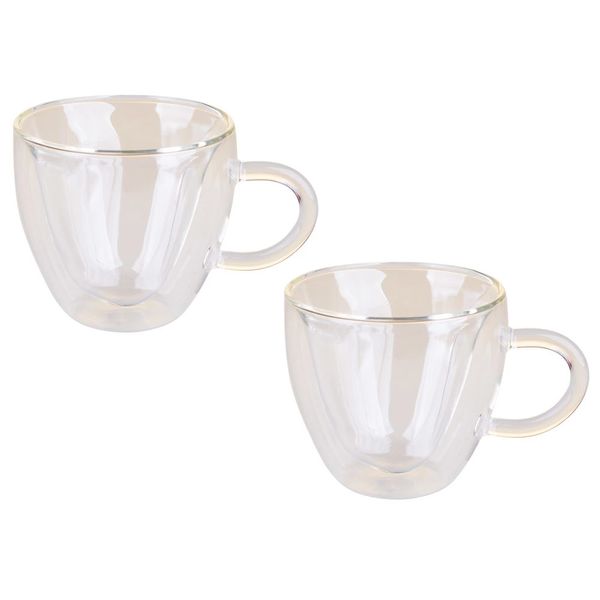 Conjunto de Canecas Cazza Amore Mio em Vidro 2 Peças 240ml Conjunto de Canecas Cazza Amore Mio em Vidro 2 Peças 240ml