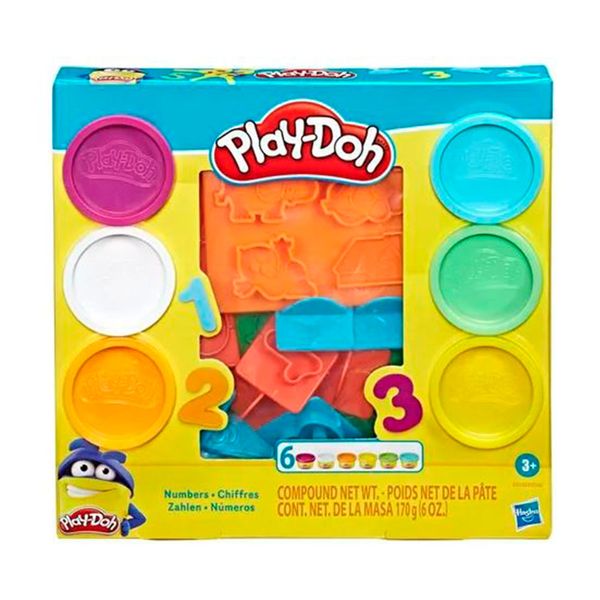 Massa de Modelar Playdoh Conjunto de Números com 6 Potes Massa de Modelar Playdoh Conjunto de Números com 6 Potes