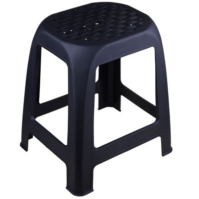 Banqueta Plástica Adulto Cazza Force Resistente Preta