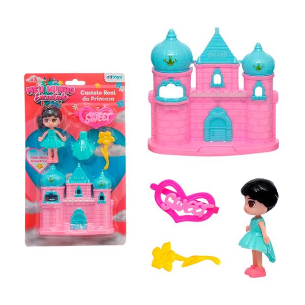 Boneca Com Castelo Real da Princesa Etilux