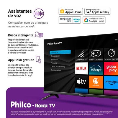 TV LED 32 PHILCO PTV32G7PR2CGB SMART ROKU DOLBY AUDIo