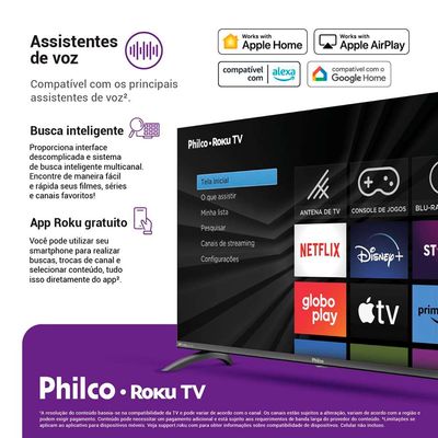 TV LED 40 PHILCO PTV40M9GR2CGB SMART ROKU DOLBY AUDIo