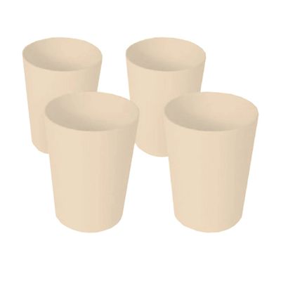 Jogo de Copos São Bernardo Plástico Branco 4 Unidades 550ml