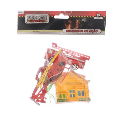 Kit Bombeiro de Brinquedo Etilux com 4 Peças