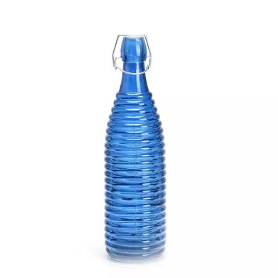 Garrafa de Vidro Le Canelada com Tampa Azul 1L