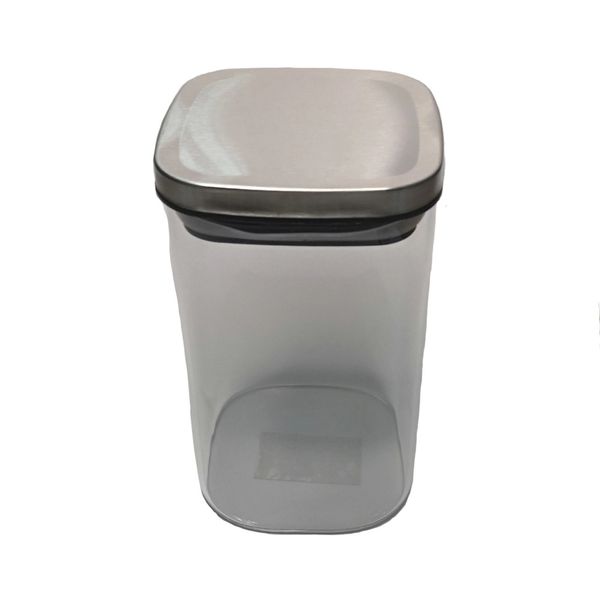 Pote para Mantimento Le em Vidro Borosilicato Hermético com Tampa Inox Quadrado 1,1L Pote para Mantimento Le em Vidro Borosilicato Hermético com Tampa Inox Quadrado 1,1L