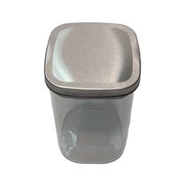 Pote para Mantimento Le em Vidro Borosilicato Hermético com Tampa Inox Quadrado 1,1L