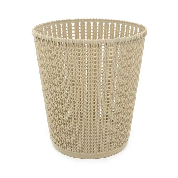 Cesto para Papel Le Plástico Vazado 8l Liso Bege