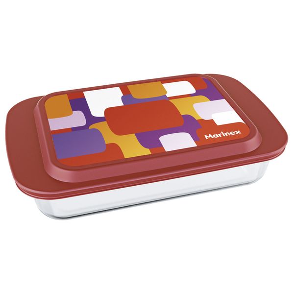 Assadeira Retangular para Lasanha Nadir em Vidro com Tampa 3,7l - 1 Peça Assadeira Retangular para Lasanha Nadir em Vidro com Tampa 3,7l - 1 Peça