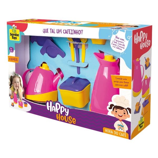 Brinquedo Happy House Café Samba Toys com 10 Peças Brinquedo Happy House Café Samba Toys com 10 Peças