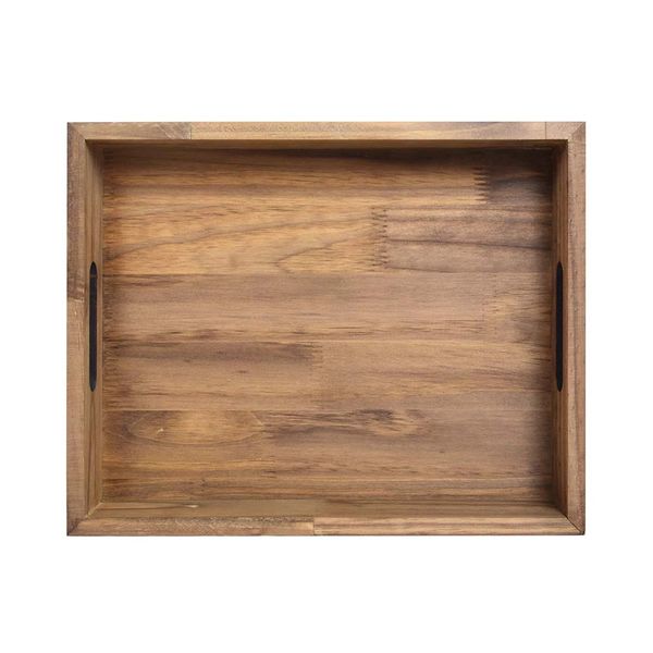 Bandeja Decorglass em Madeira Pinus 34x28cm-1 Peça Bandeja Decorglass em Madeira Pinus 34x28cm-1 Peça