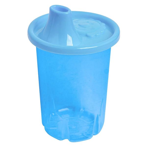 Copo Infantil Grande LP House Linha Dindo com Bico Azul 300ml Copo Infantil Grande LP House Linha Dindo com Bico Azul 300ml