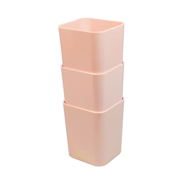Porta Objetos Dello Kit com 03 Unidades Rosa