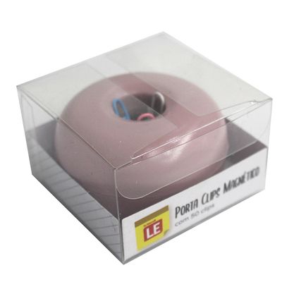 Porta Clip Le Magnético 28mm com 50 Unidades Rosa