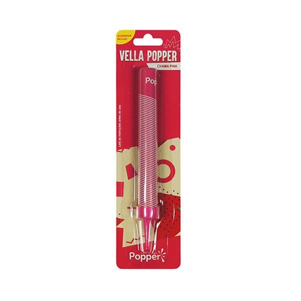 Vela de Aniversário Popper Fontana Rosa Vela de Aniversário Popper Fontana Rosa