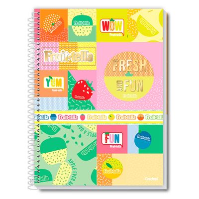 Caderno Universitário Feminino Fruit-Tella 80F/1 Matéria Credeal