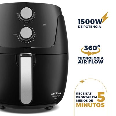 Fritadeira Air Fryer Britânia 4,2L BFR37 Preto 127V