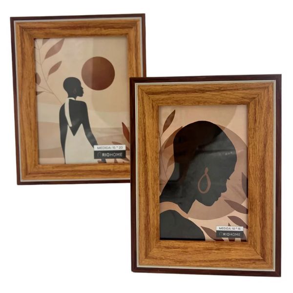 Porta-Retrato Rio Home Madeira Marrom Escuro 10x15cm Porta-Retrato Rio Home Madeira Marrom Escuro 10x15cm