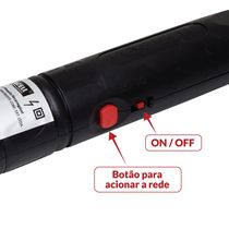Raquete Elétrica Mata Mosquito Alfacell Recarregável Vermelha Bivolt