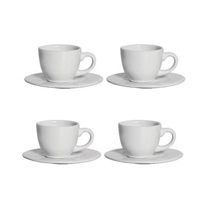 Conjunto de Xícaras de Café Scalla em Cerâmica 4 Peças 100ml
