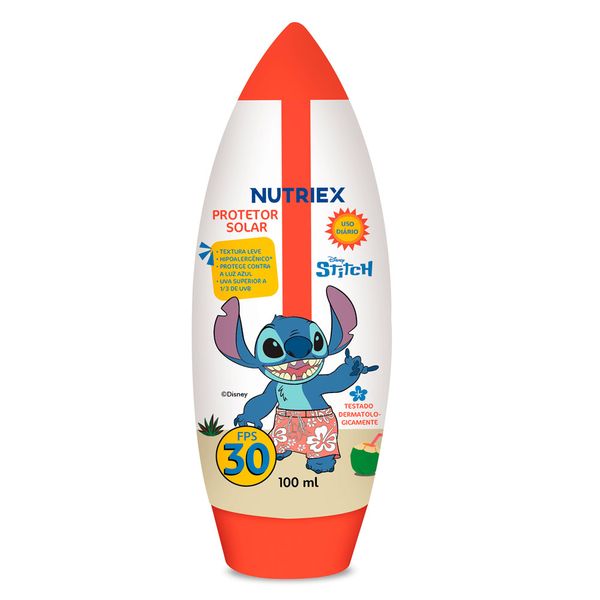 Protetor Stitch Nutriex Infantil Stitch Fps30 100Ml. Protetor Stitch Nutriex Infantil Stitch Fps30 100Ml.