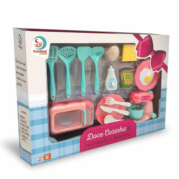Brinquedo Doce Cozinha Plus Cardoso com Micro-ondas e Batedeira Brinquedo Doce Cozinha Plus Cardoso com Micro-ondas e Batedeira