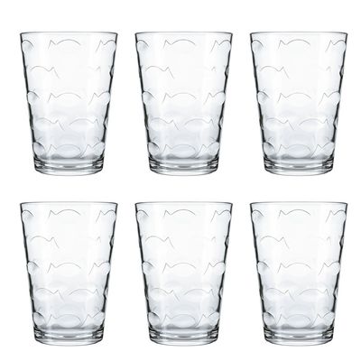Jogo de Copos Nadir Laguna em Vidro Incolor 6 Peças 265ml