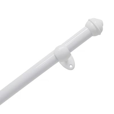 Kit Varão Bella Arte Pratiko Basic 19mmx3m com 3 Suportes em Madeira Branco